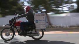 Zambia youth shift to motorbike courier business to make ends meet
