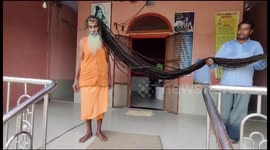 Meet a 63-year-old Indian monk with his 15 -foot-long Dreadlocks and hair, that takes two days to dry