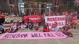 Stop Rosebank climate activists march with Red Rebels in London