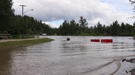 Significant flooding along Mcleod River leaves riverside park flooded