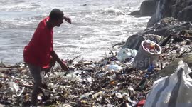 After floods, Indonesia's Padang beach is now under mountains of plastic pollution and other garbage
