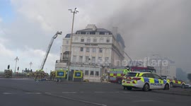Fiery inferno engulfs historic Albion hotel in Brighton