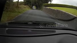 Dashcam catches near miss on back road in Fermanagh, Northern Ireland