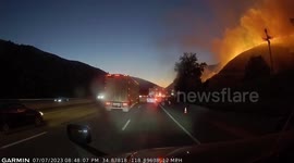 Drove through a wildfire, north of Los Angeles
