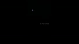 Jelly fish UFO no noise, moving slowly around, with lights changing!