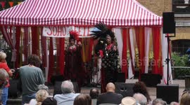 Drag Queens at the Soho Village Fete pay tribute to Paul O Grady
