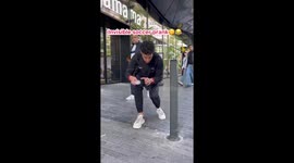 TikToker's devious invisible string football prank baffles Belgian public