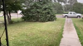 Golf-ball size hail rains down across Kansas, US