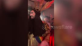 Authorities probe drag queen for controversial skit dressing up as Jesus and singing rock metal 'The Lord's Prayer' remix