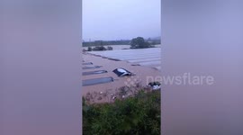 Floods submerge farm amid heavy rain in South Korea
