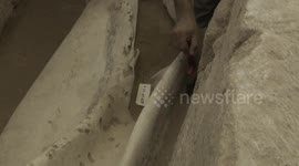 2nd Roman-era sarcophagus uncovered at Gaza's cemetery site