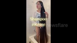 'I'm a real life RAPUNZEL but now my hair is FALLING OUT,' says devastated influencer with hair the length of giraffe's neck