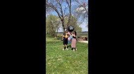 Girl turns grumpy after not getting her way at gender reveal party for her baby sibling