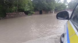 Heavy Flooding In The Streets of Delhi, India