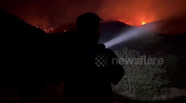 Wildfires Raging in Athens, Greece