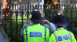 ARCHIVE: Boris Johnson booed and jeered as he leaves his house following Brexit vote in 2016