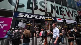'We've got to win this fight' - SAG-AFTRA actors strike outside Paramount in New York, US