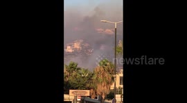 Wildfire breaks out in Kouvaras, Greece, prompting evacuation orders