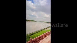Flood water level reaches India's Taj Mahal walls for first time in 45 years