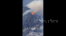 Switzerland: Forest Fire Erupts In Bitsch, Fire Crews Struggle To Contain Blaze As Winds Pick Up