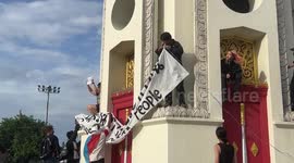 Thailand protesters climb over monument as army orders Communist-style ban on election winner