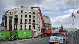 Demolition has started on the Royal albian hotel in Brighton