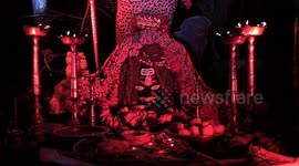 Lord Shiva as Kaal Bhairav during Shravan celebrations in India