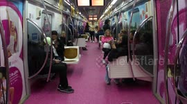 Tube decorated in Barbie pink colors in Sao Paulo, Brazil