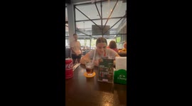 Workday turns into wonderful day for woman after she gets surprise visit from her GF from abroad