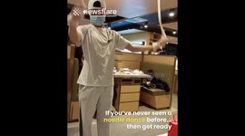 Chef Performs Noodle Dance