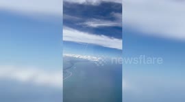 Plane passenger captures rocket blasting into space in India