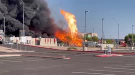 Fire erupts at Propane business with tanks scattering around neighbourhood in Phoenix, US