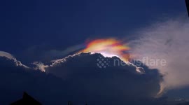 Rare colourful cloud illuminates sky in southern China
