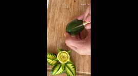 Imaginative artist makes jaws drop by making a zucchini blossom into a carved rose