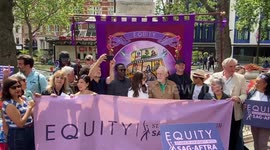 Hayley Atwell, Andy Serkis, and more show to support striking Hollywood actors and writers in London