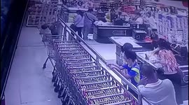 Boy gets electric shock by touching railing at Chinese supermarket