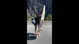 Skating On A Surfboard