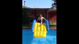 Grandma Goes Down The Slide