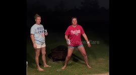 Friends Try A New Dance Move