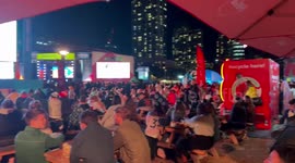 England vs Haiti FIFA Women’s World Cup shown in fan zone in Sydney, Australia