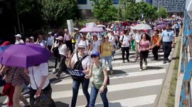 File Footage: Teachers Take Part In National Strike in Bucharest, Romania