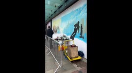 Bristol street art at Clifton Triangle, on building soon to be demolished