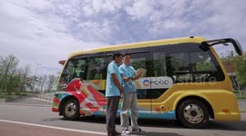 Autonomous buses unveiled at Chengdu Universiade Village