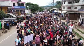 Women in Kangpokpi, India Protest against Alleged Sexual Assault of women in Manipur
