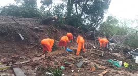 Rescuers continue to dig through mud after landslide killed 27 people in India's Maharashtra