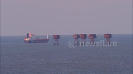 80th anniversary of WW2 Red Sands Forts off Kent, UK