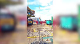 Fishermen whose boat capsized survive four days at sea floating in plastic box