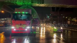 Boeing 747 cabin stuck under bridge in Thailand