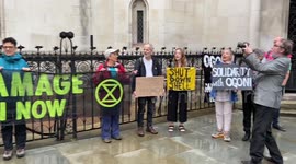 Protesters gather outside High Court over Shell oil spills in Niger Delta