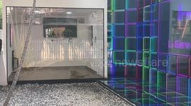 Baby lion cub lives in red-light district bar in Bangkok, Thailand